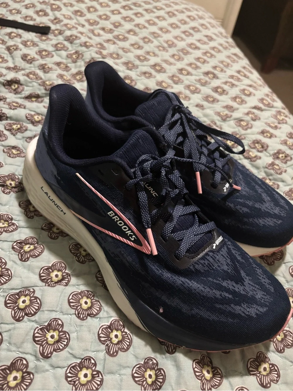 Brooks Women’s Athletic Shoes — Navy with Pink Highlights